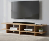 Mueble TV NUEL en chapa roble a medida 150-180 detalle – mueble TV a medida madera | Look Vintage