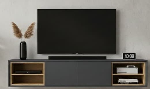 Mueble TV PAPEL detalle – mueble TV a medida madera | Look Vintage