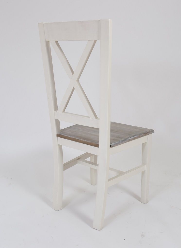 Silla CRUZ ASIENTO MADERA acabado – silla de madera a medida personalizado | Look Vintage