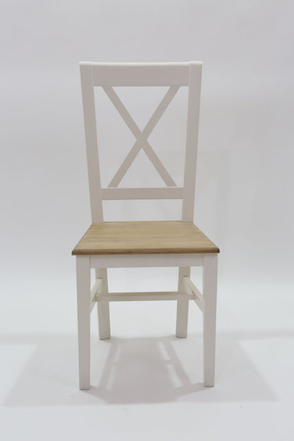Silla CRUZ ASIENTO MADERA detalle – silla de madera a medida | Look Vintage