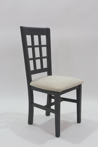 Silla REJA ASIENTO TAPIZADO acabado – silla de madera a medida personalizado | Look Vintage